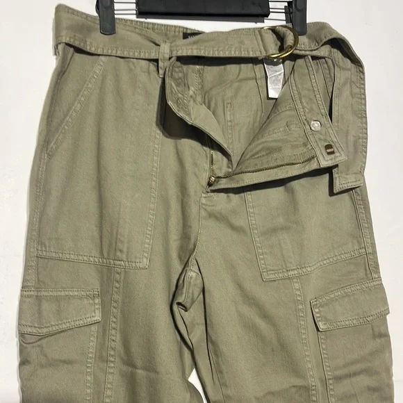 Banana Republic Utility High Rise Cargo Pants Surplus Green Size 10 - Picture 8 of 14
